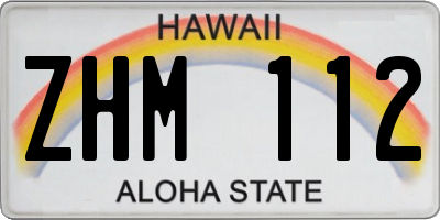 HI license plate ZHM112