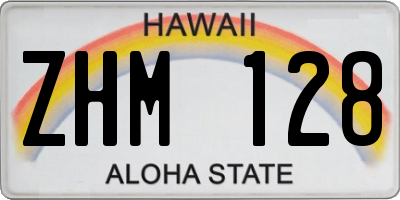 HI license plate ZHM128