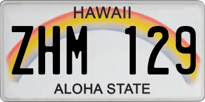 HI license plate ZHM129
