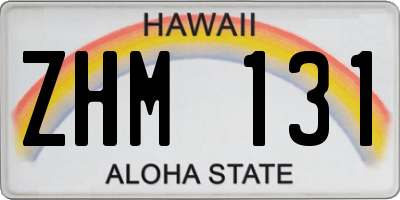 HI license plate ZHM131