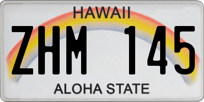 HI license plate ZHM145
