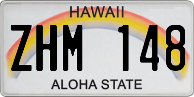HI license plate ZHM148