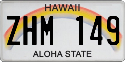 HI license plate ZHM149
