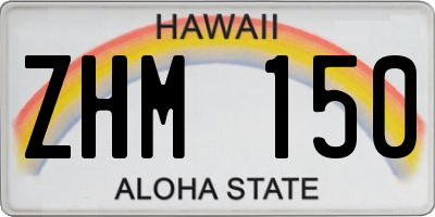 HI license plate ZHM150