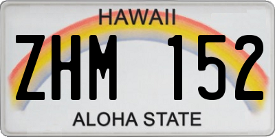 HI license plate ZHM152