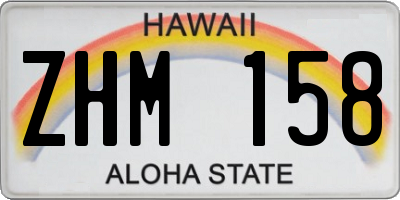 HI license plate ZHM158
