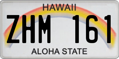 HI license plate ZHM161