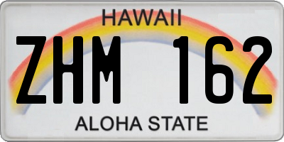 HI license plate ZHM162