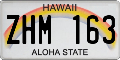 HI license plate ZHM163
