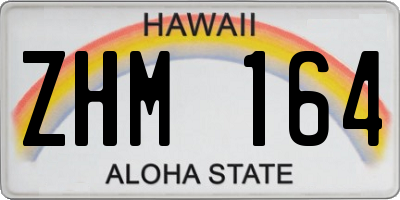 HI license plate ZHM164