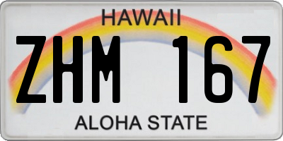 HI license plate ZHM167