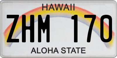 HI license plate ZHM170