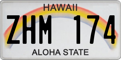 HI license plate ZHM174