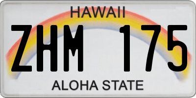 HI license plate ZHM175