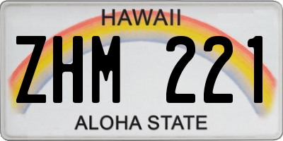 HI license plate ZHM221