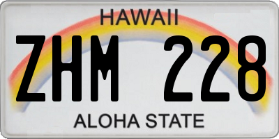 HI license plate ZHM228