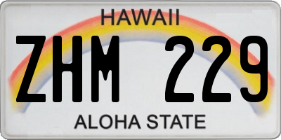 HI license plate ZHM229