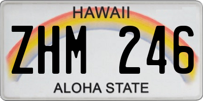 HI license plate ZHM246