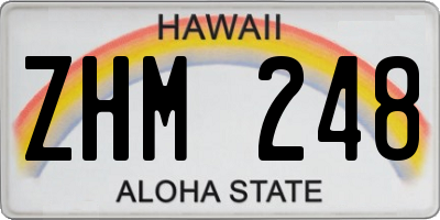 HI license plate ZHM248