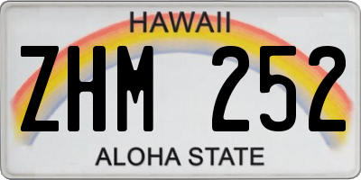 HI license plate ZHM252