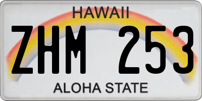 HI license plate ZHM253