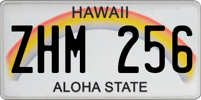 HI license plate ZHM256