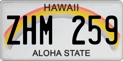 HI license plate ZHM259