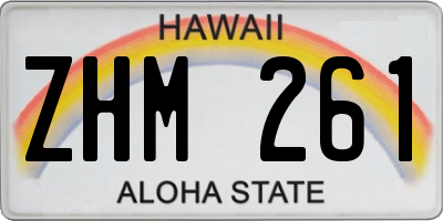 HI license plate ZHM261