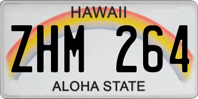 HI license plate ZHM264
