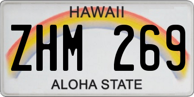 HI license plate ZHM269