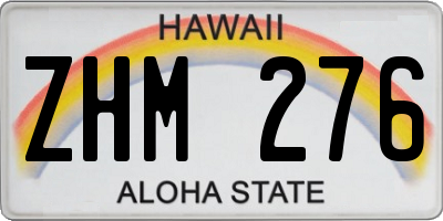 HI license plate ZHM276