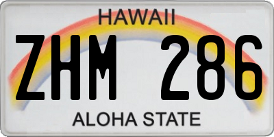 HI license plate ZHM286