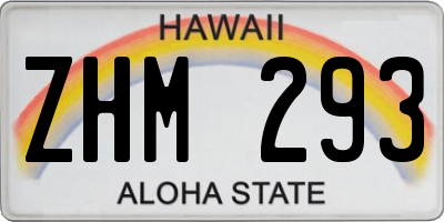 HI license plate ZHM293
