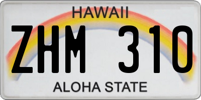 HI license plate ZHM310