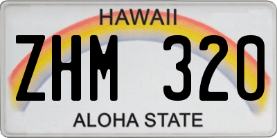 HI license plate ZHM320