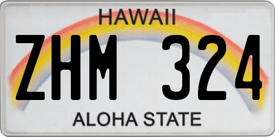 HI license plate ZHM324
