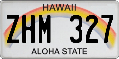 HI license plate ZHM327