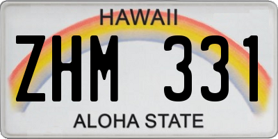 HI license plate ZHM331