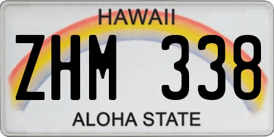 HI license plate ZHM338