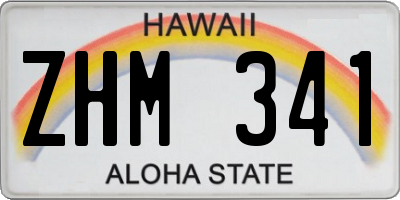HI license plate ZHM341