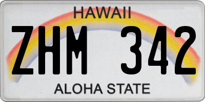 HI license plate ZHM342