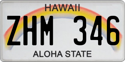 HI license plate ZHM346