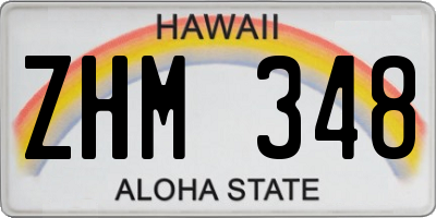 HI license plate ZHM348