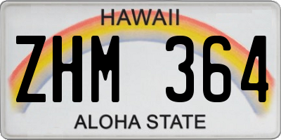 HI license plate ZHM364