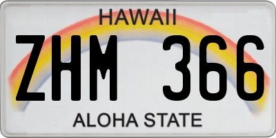 HI license plate ZHM366