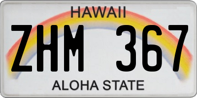 HI license plate ZHM367