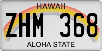 HI license plate ZHM368