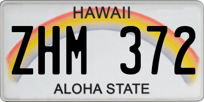HI license plate ZHM372
