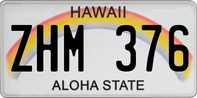 HI license plate ZHM376