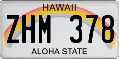 HI license plate ZHM378